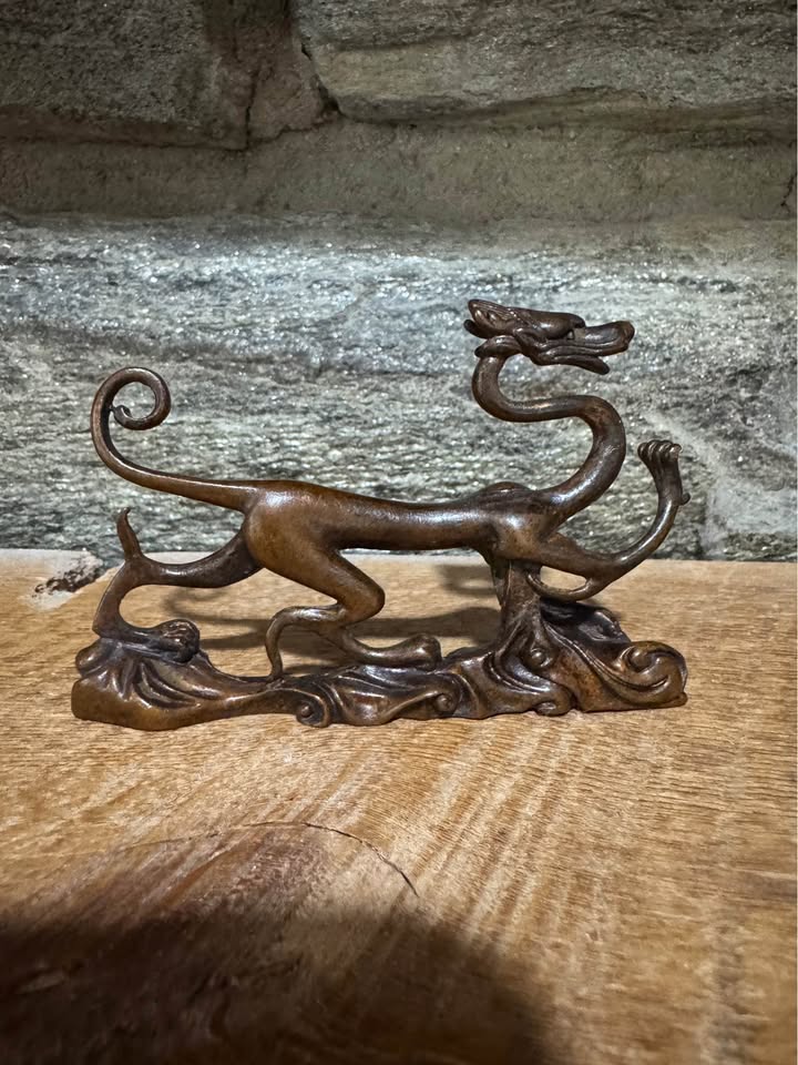 Mythical Dragon Sculpture · Dark Bronze-Tone Cast-Metal Décor, additional view — original item photo