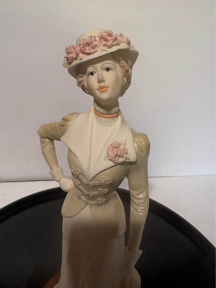 Blush-Rose Promenade Lady · Closed-Umbrella Display Figurine, additional view — original item photo
