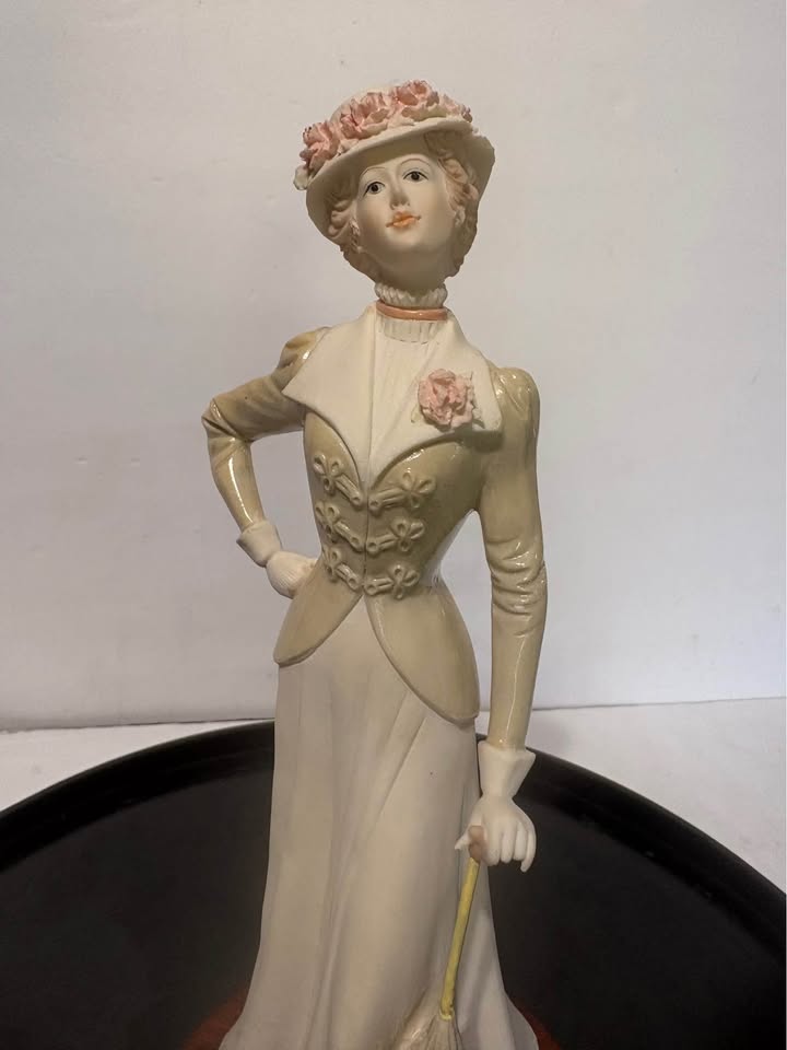 Blush-Rose Promenade Lady · Closed-Umbrella Display Figurine, additional view — original item photo