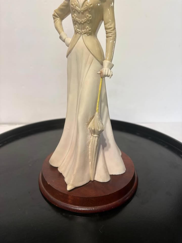 Blush-Rose Promenade Lady · Closed-Umbrella Display Figurine, additional view — original item photo