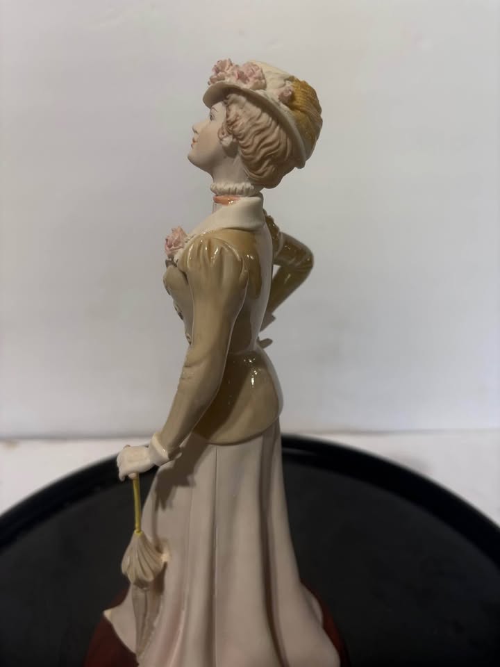 Blush-Rose Promenade Lady · Closed-Umbrella Display Figurine, additional view — original item photo