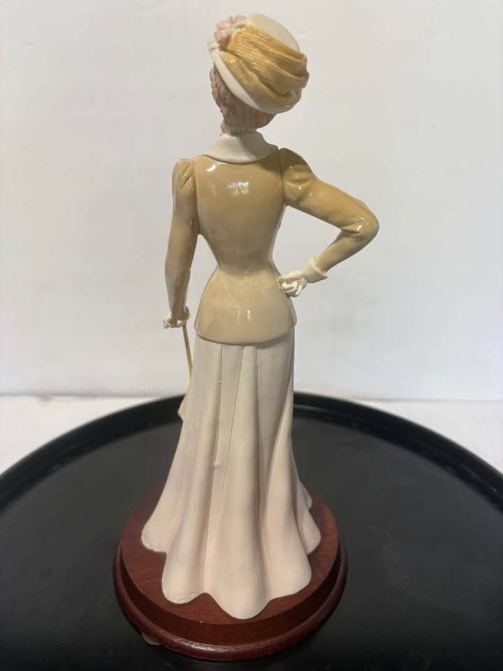 Blush-Rose Promenade Lady · Closed-Umbrella Display Figurine, additional view — original item photo