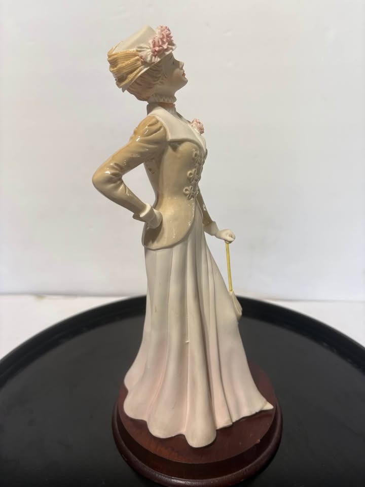 Blush-Rose Promenade Lady · Closed-Umbrella Display Figurine, additional view — original item photo