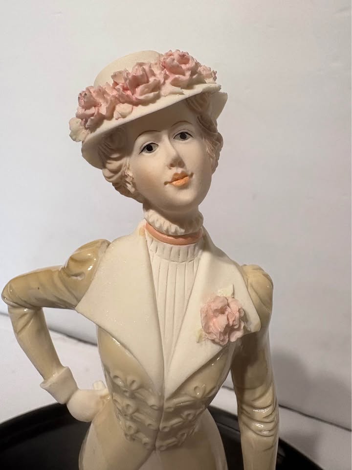 Blush-Rose Promenade Lady · Closed-Umbrella Display Figurine, additional view — original item photo