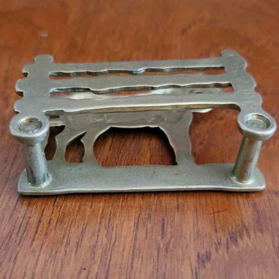 Brass-Tone Horse Letter & Card Holder · Equestrian Desk Accent, additional view — original item photo Brass-Tone Horse Letter & Card Holder · Equestrian Desk Accent, additional view — original item photo