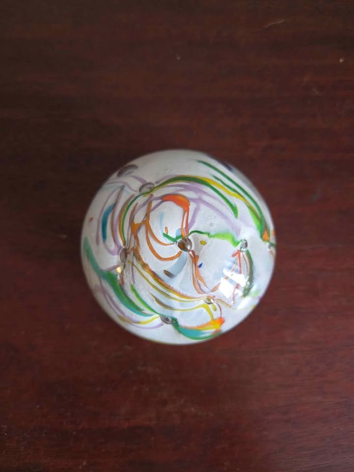 Color in Motion · Ribbon-Glass Orb Paperweight, additional view — original item photo