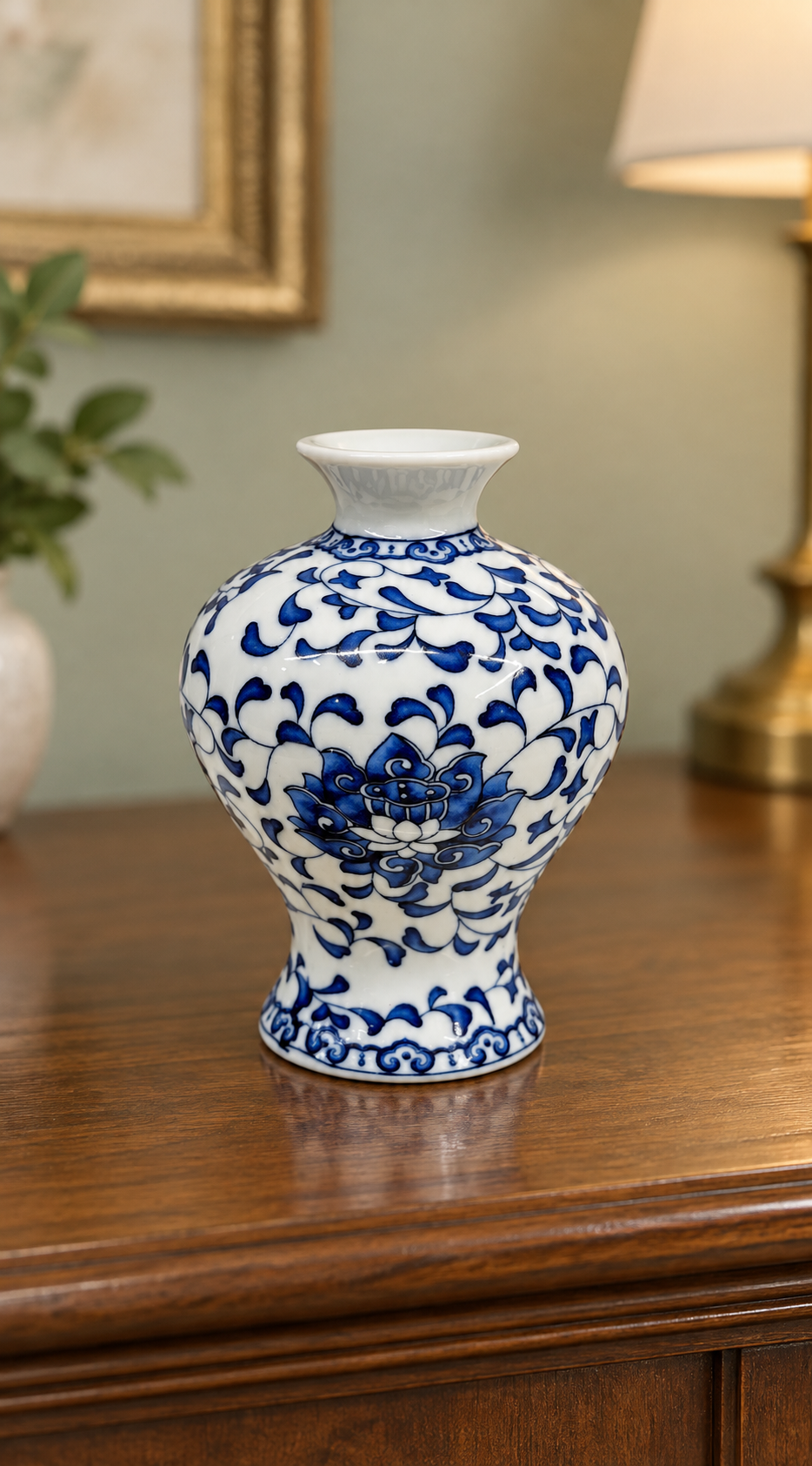 Cobalt Bloom · Petite Blue & White Porcelain Vase — original item photo