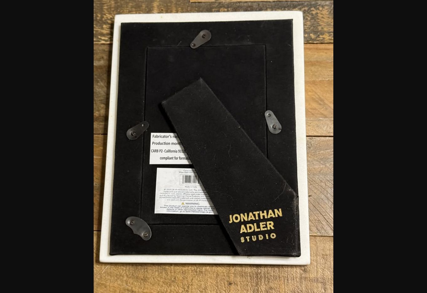 Gilt Corners · Jonathan Adler Studio Marble Frame, additional view — original item photo Gilt Corners · Jonathan Adler Studio Marble Frame, additional view — original item photo