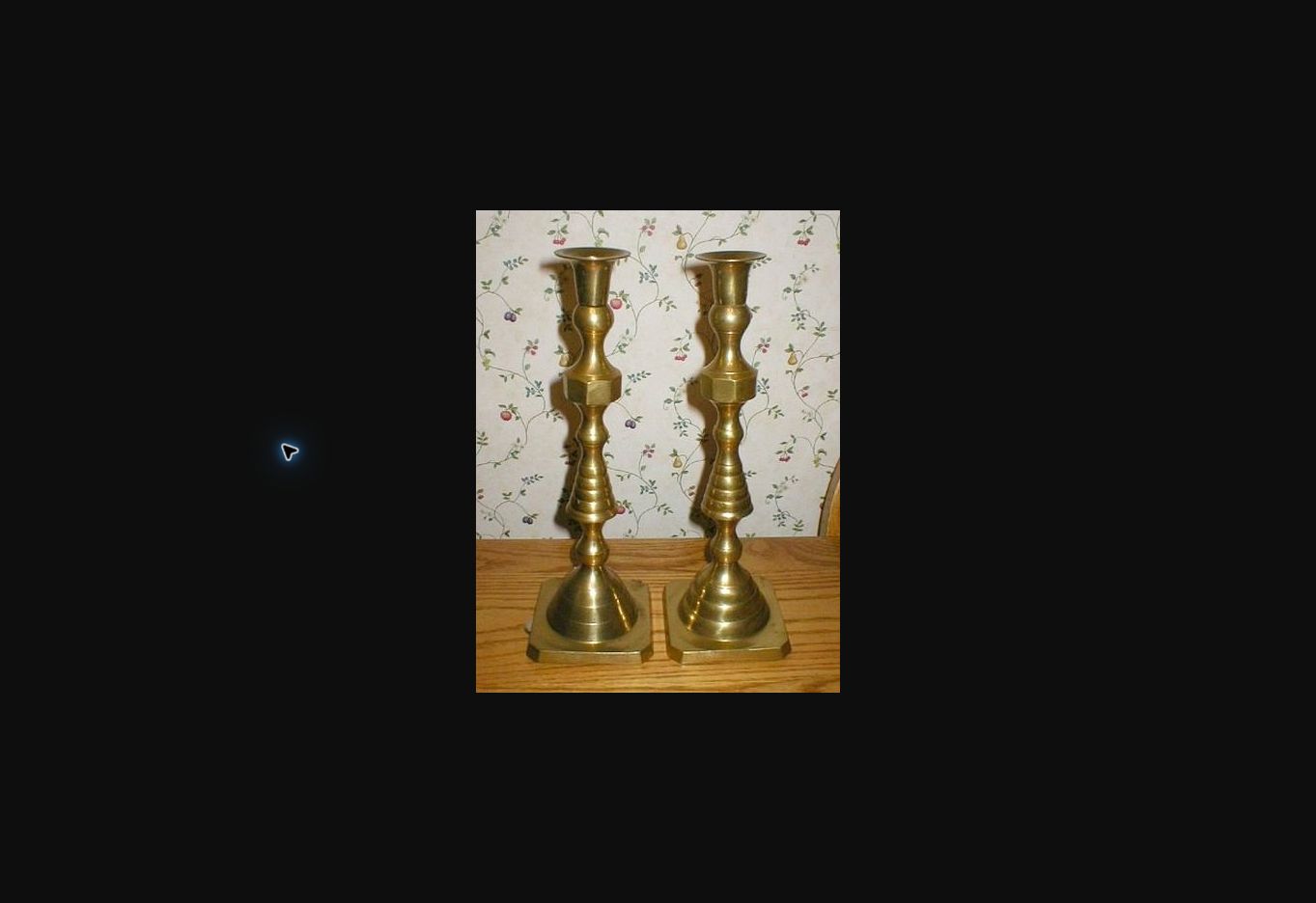 Golden Column · Tall Brass Candlestick Pair, additional view — original item photo Golden Column · Tall Brass Candlestick Pair, additional view — original item photo