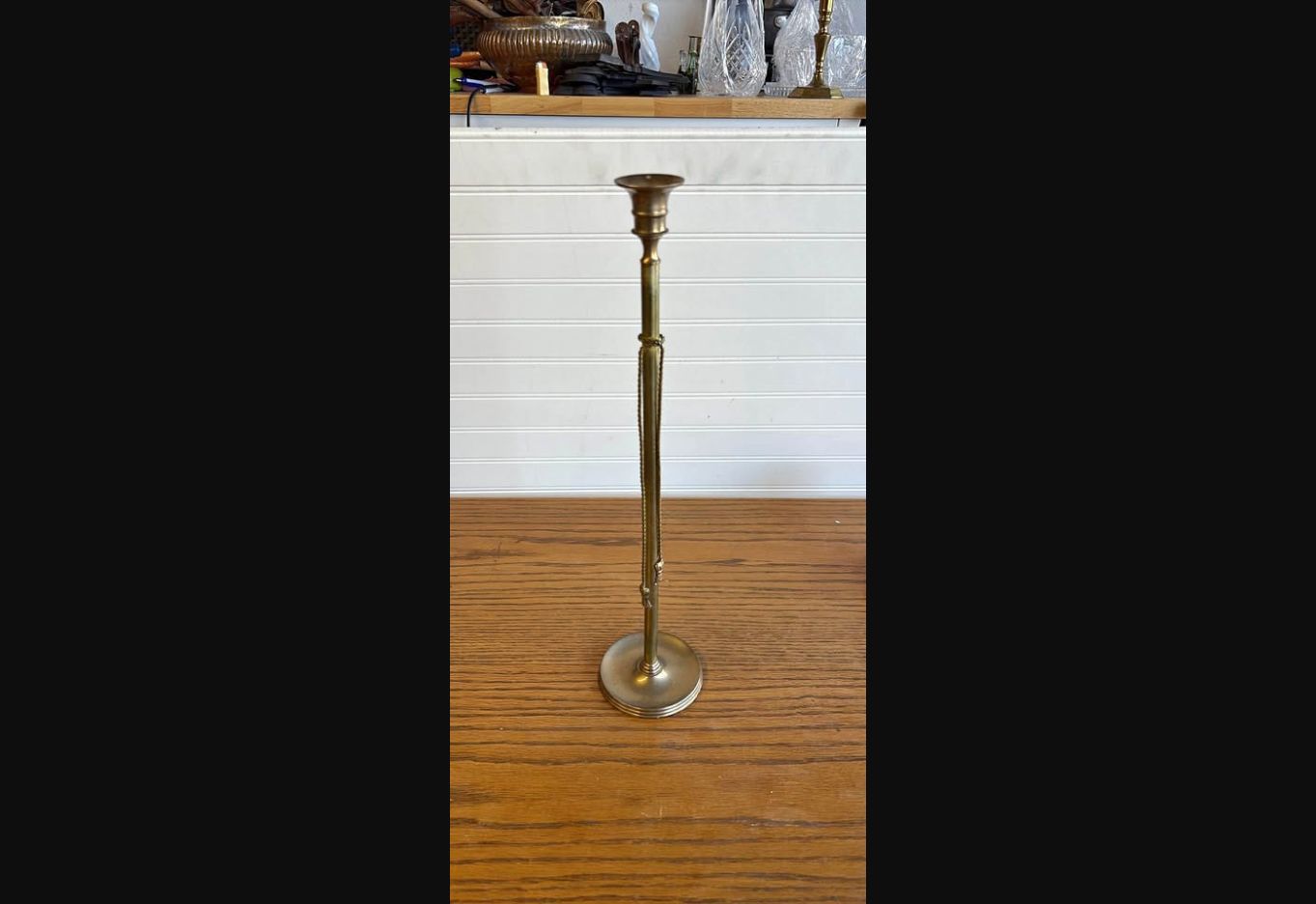 Golden Cord · Tall Tassel Brass Candlestick, additional view — original item photo