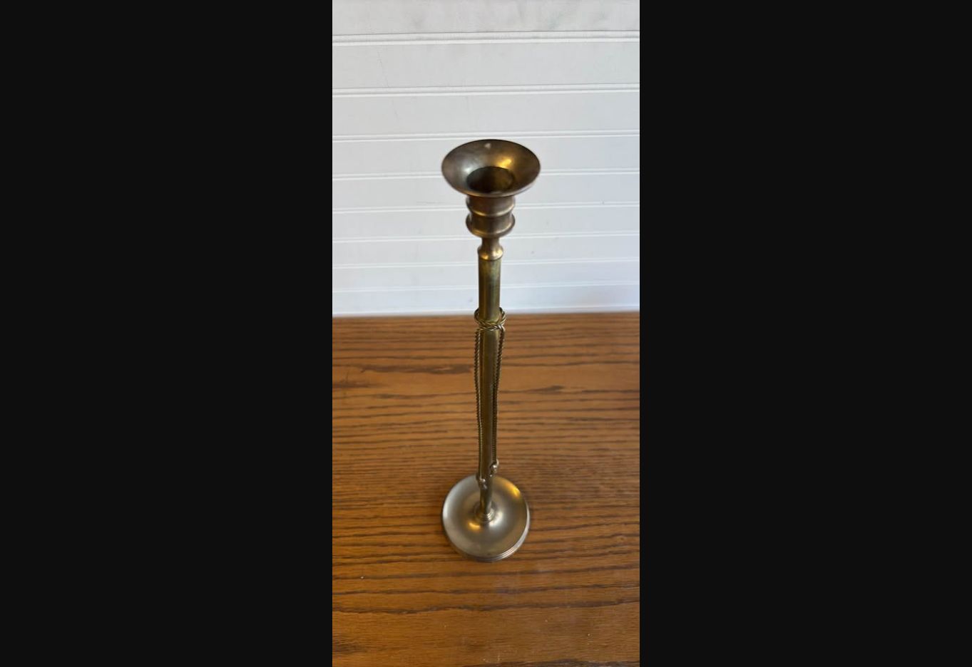 Golden Cord · Tall Tassel Brass Candlestick, additional view — original item photo