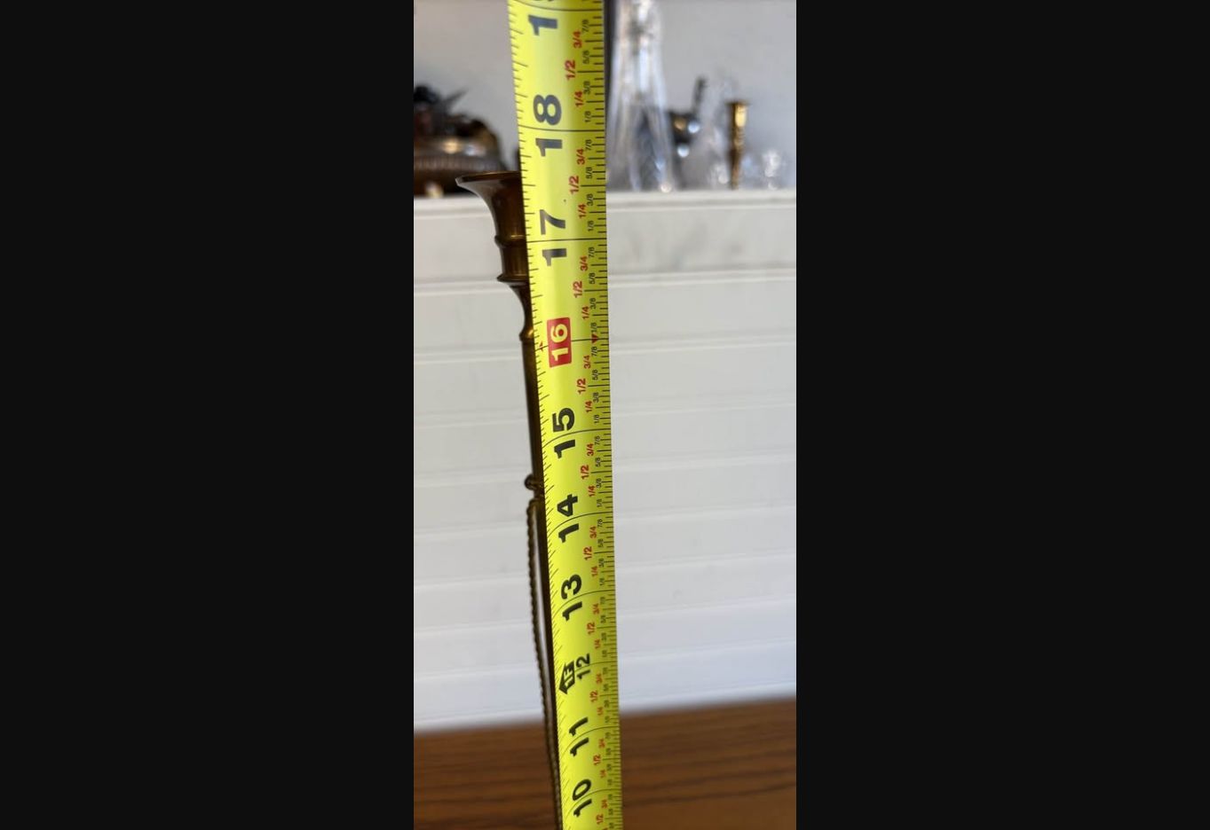 Golden Cord · Tall Tassel Brass Candlestick, additional view — original item photo