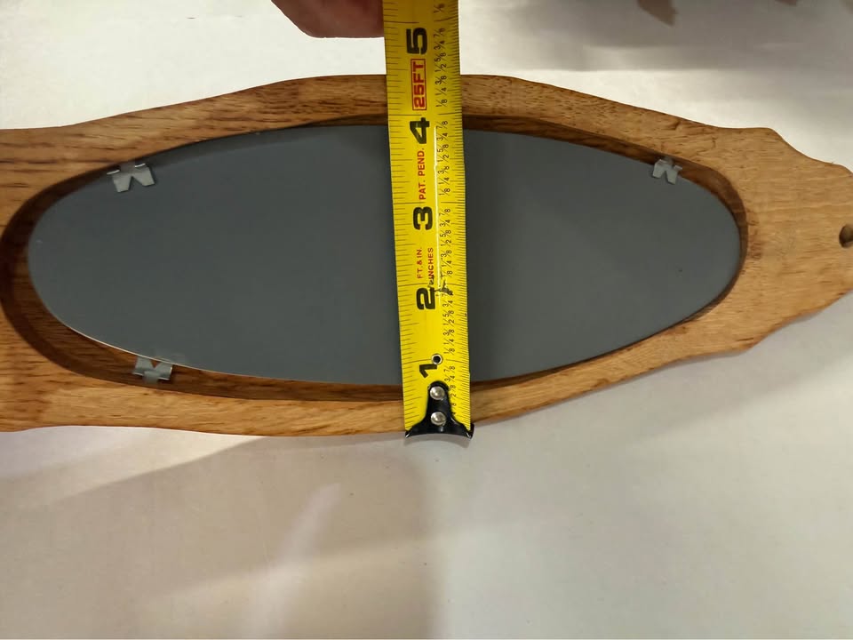 Honey-Tone Wood Mirror Wall Sconces · Matching Candle-Holder Pair, additional view — original item photo Honey-Tone Wood Mirror Wall Sconces · Matching Candle-Holder Pair, additional view — original item photo