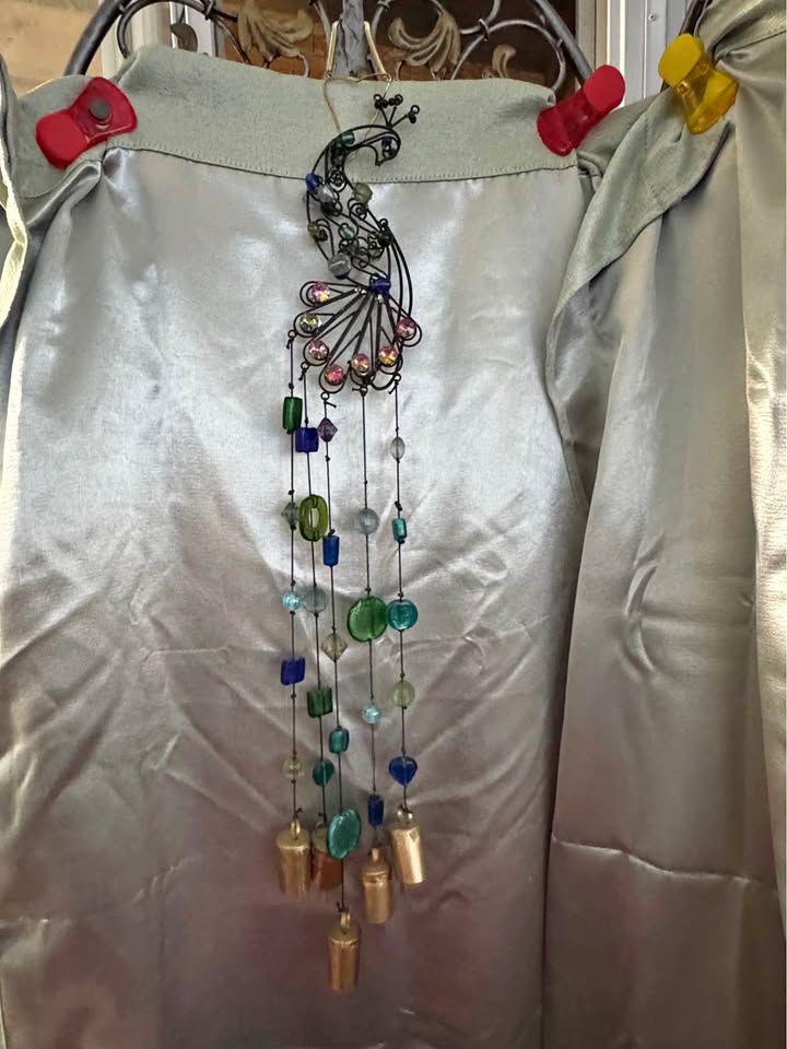 Jewel-Tail Peacock Chime · Beaded Indoor Hanging Accent, additional view — original item photo