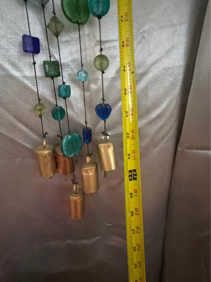 Jewel-Tail Peacock Chime · Beaded Indoor Hanging Accent, additional view — original item photo