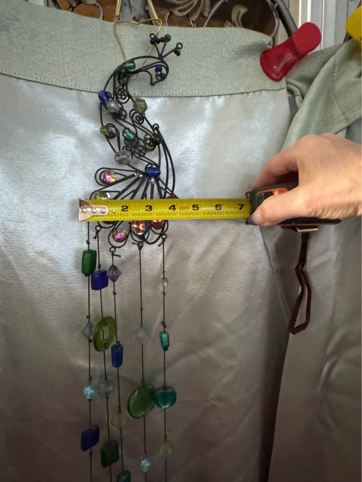 Jewel-Tail Peacock Chime · Beaded Indoor Hanging Accent, additional view — original item photo