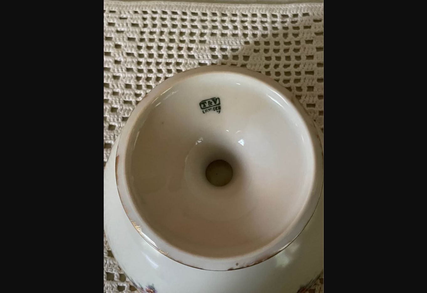 Mint Garland · T&V Limoges Pedestal Bowl, additional view — original item photo