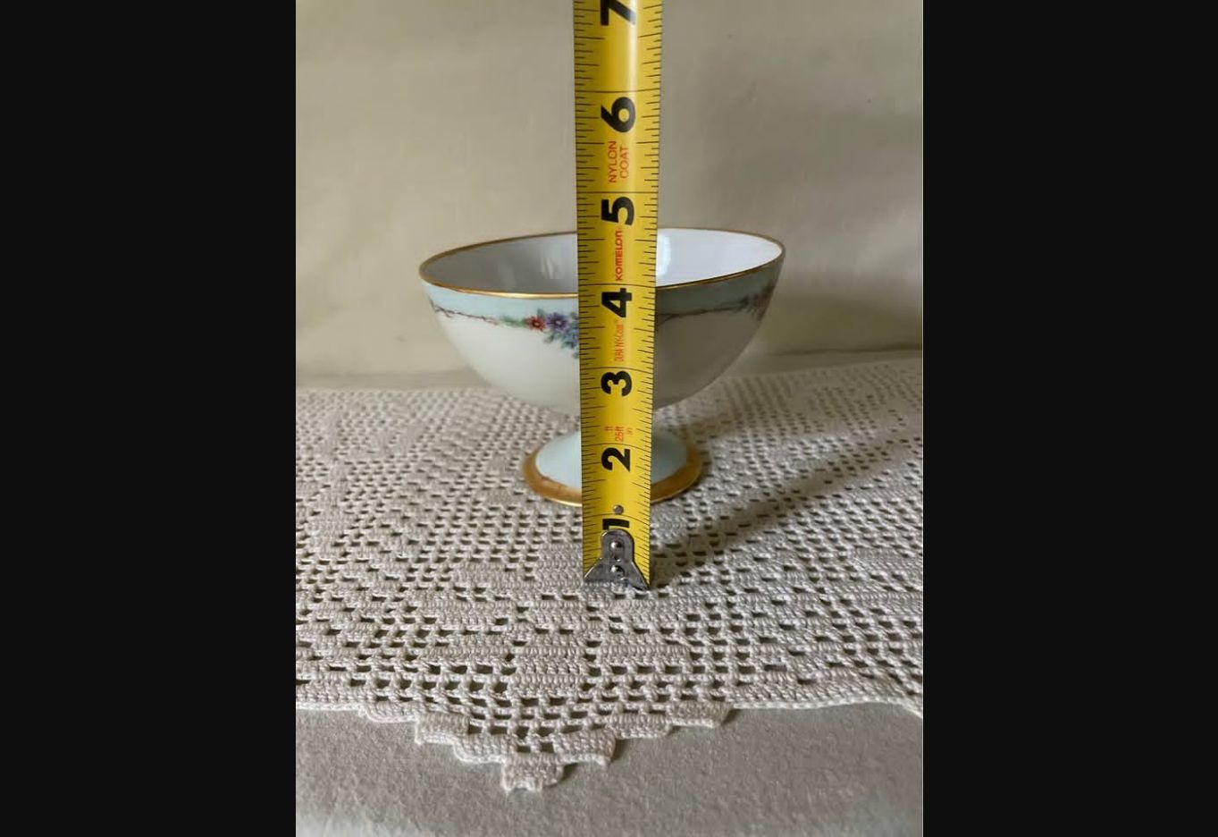 Mint Garland · T&V Limoges Pedestal Bowl, additional view — original item photo