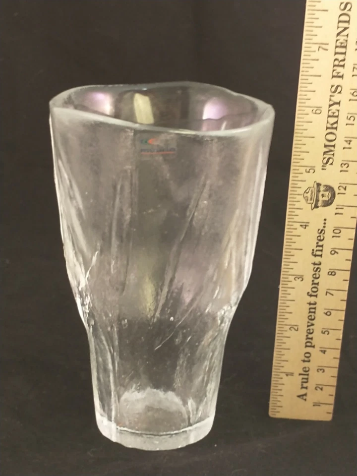 Nordic Frost · Labeled Muurla Glass Vase, additional view — original item photo Nordic Frost · Labeled Muurla Glass Vase, additional view — original item photo