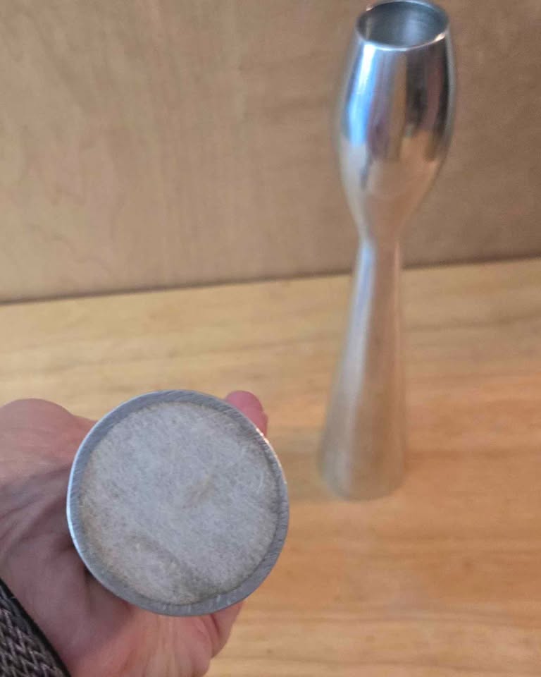 Silver Poise · Modernist Candlestick Pair, additional view — original item photo Silver Poise · Modernist Candlestick Pair, additional view — original item photo