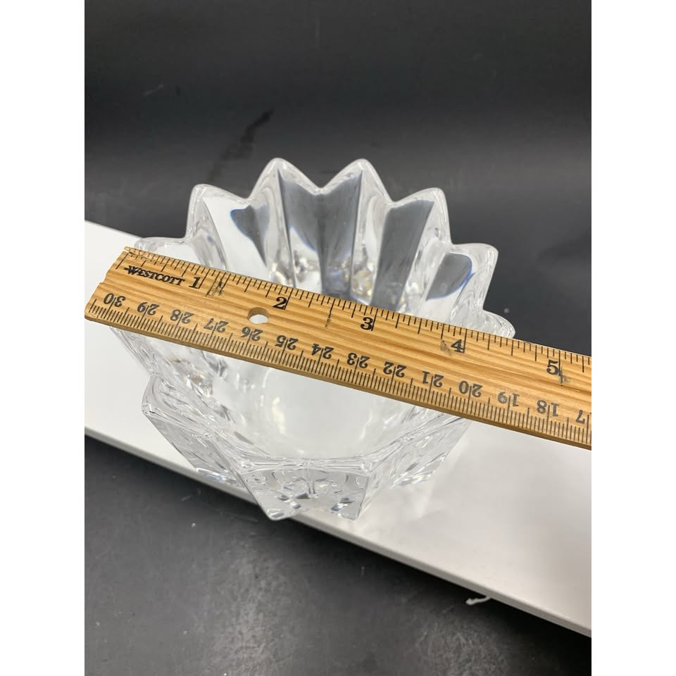 Orrefors Petal-Crown Crystal Bowl · Signed Clear Glass, additional view — original item photo