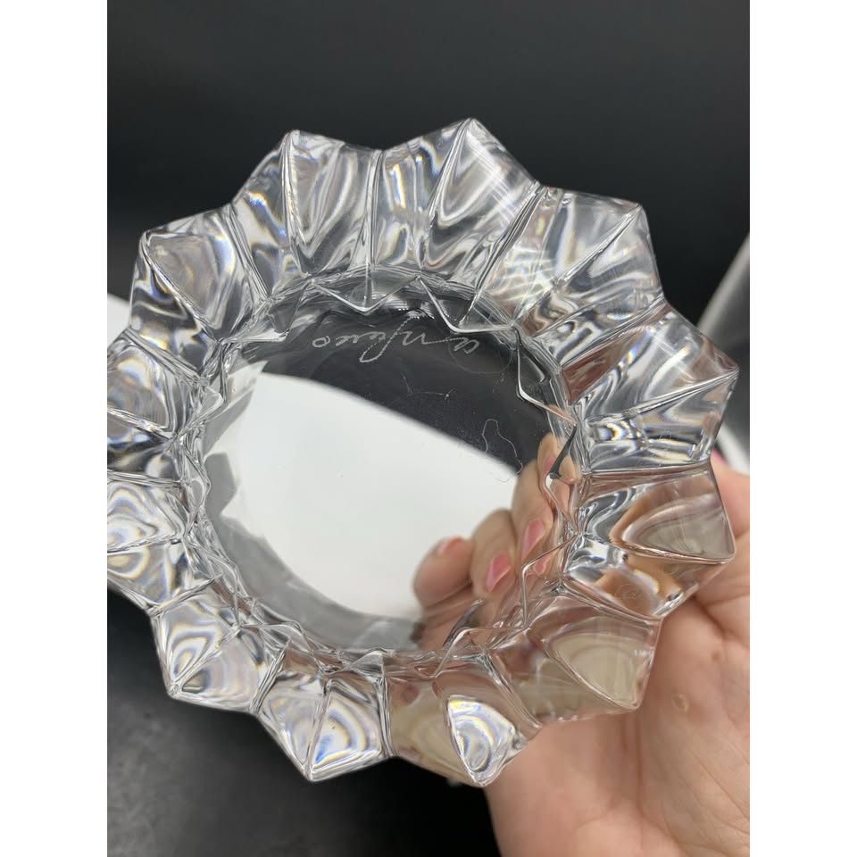 Orrefors Petal-Crown Crystal Bowl · Signed Clear Glass, additional view — original item photo