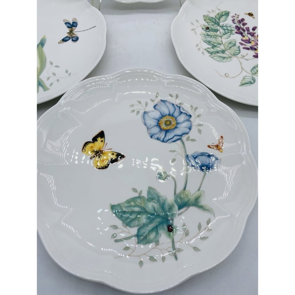 Meadow Quartet · Lenox Butterfly Accent Plates, additional view — original item photo