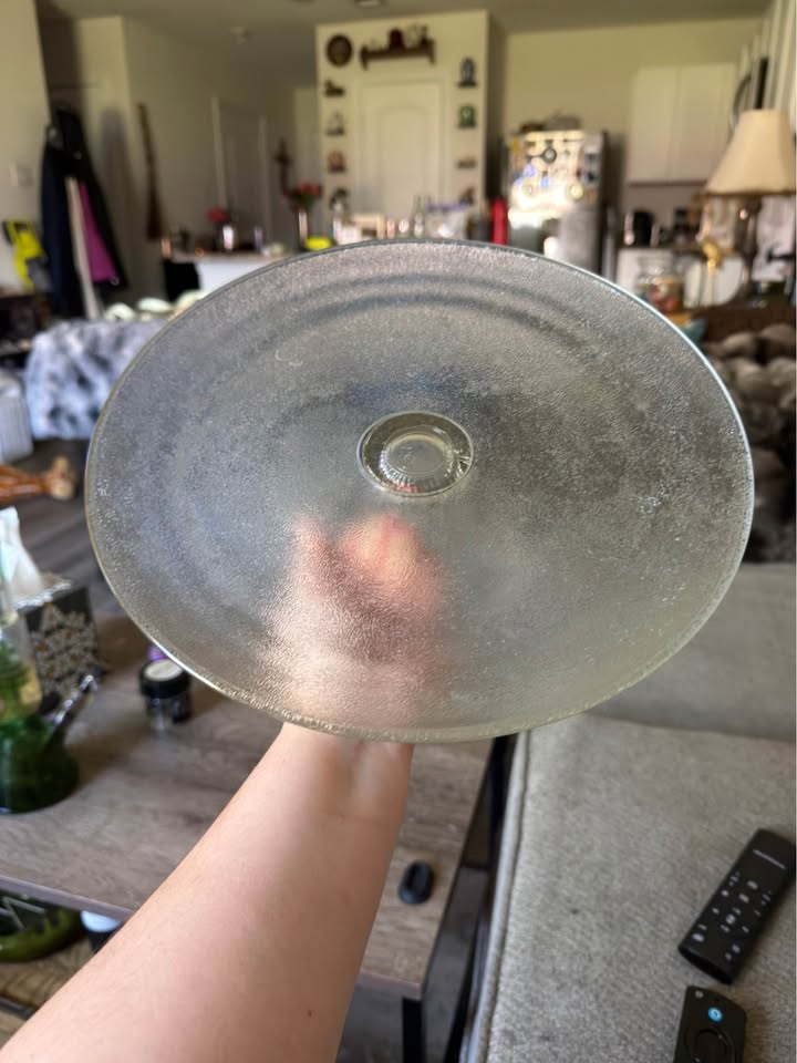 Quiet Sparkle · Textured Glass Pedestal Cake Stand, additional view — original item photo