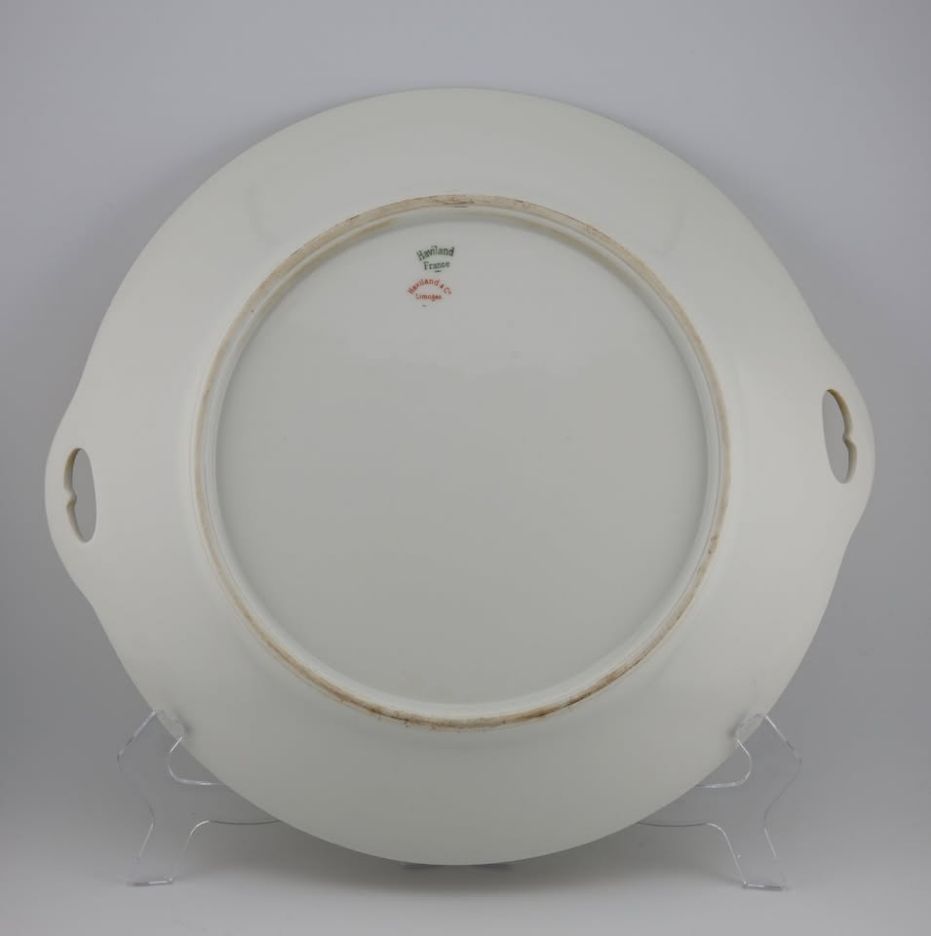 Rose Garland · Haviland Handled Porcelain Plate, additional view — original item photo