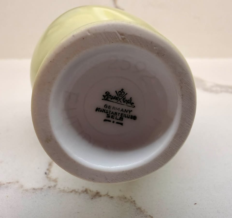 Pale Lemon · Rosenthal Luise Porcelain Vase, additional view — original item photo