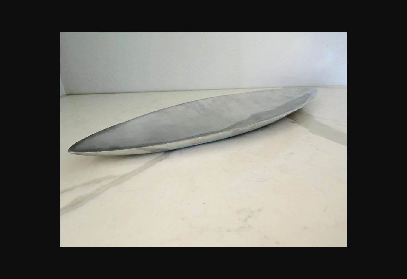 Silver Leaf · Nambé 550 Sculptural Alloy Tray, additional view — original item photo