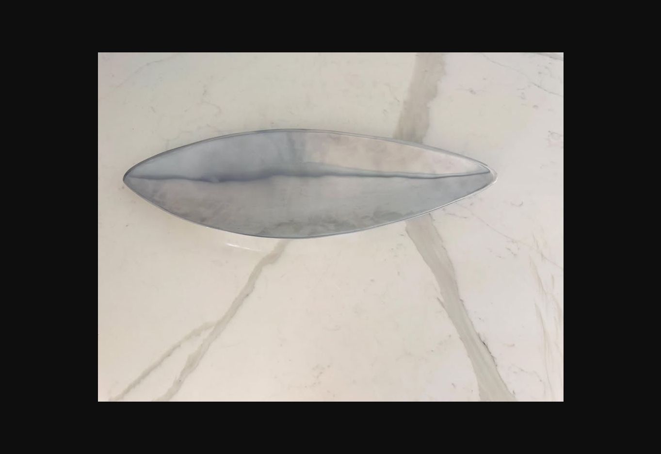 Silver Leaf · Nambé 550 Sculptural Alloy Tray, additional view — original item photo