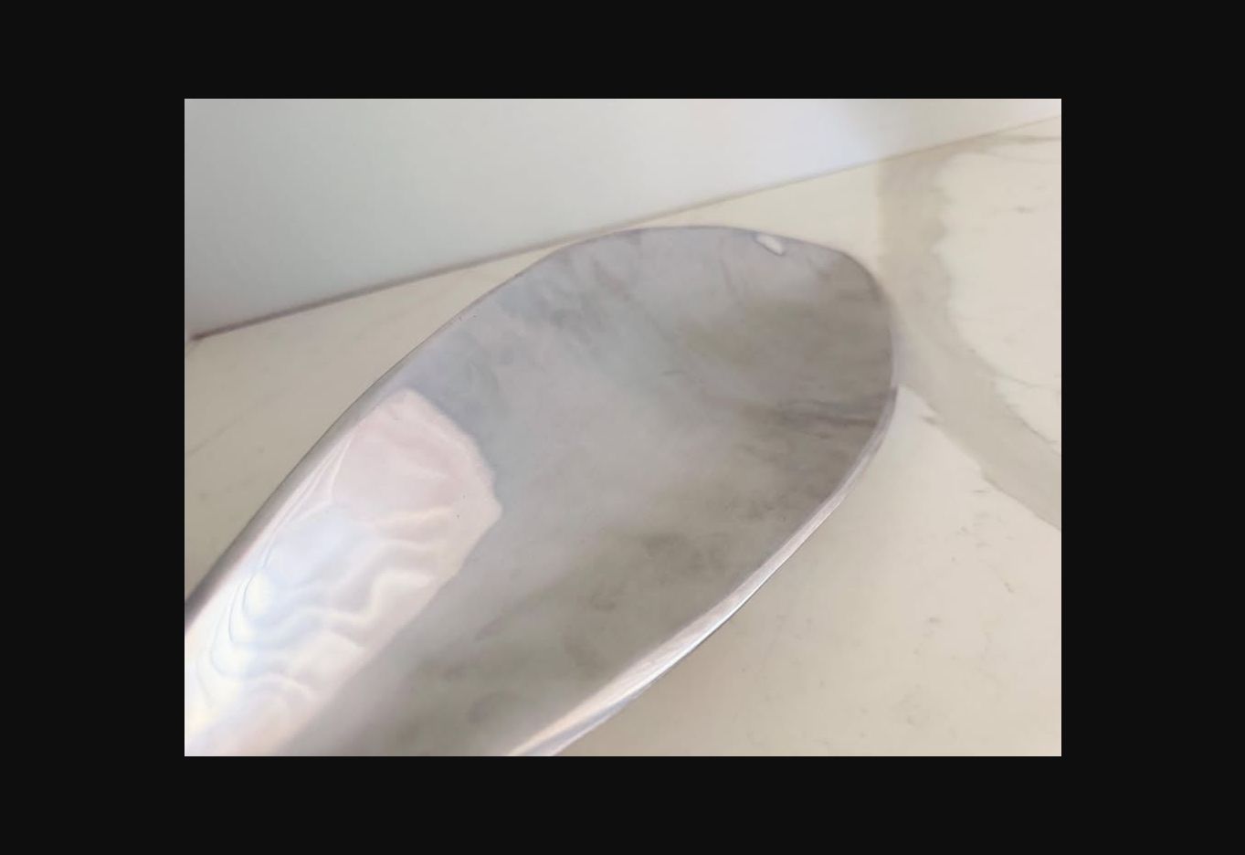 Silver Leaf · Nambé 550 Sculptural Alloy Tray, additional view — original item photo