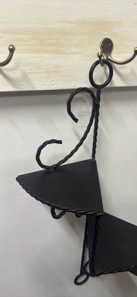 Spiral Steps Wall Shelf · Three-Tier Black Metal Accent, additional view — original item photo