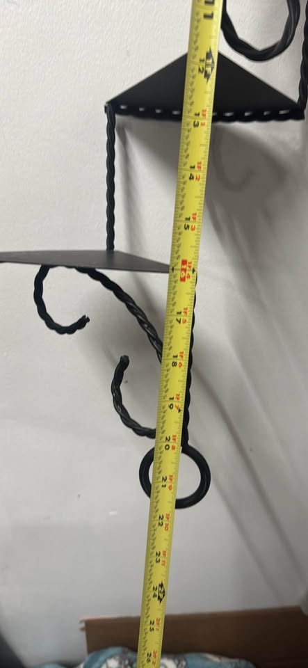 Spiral Steps Wall Shelf · Three-Tier Black Metal Accent, additional view — original item photo