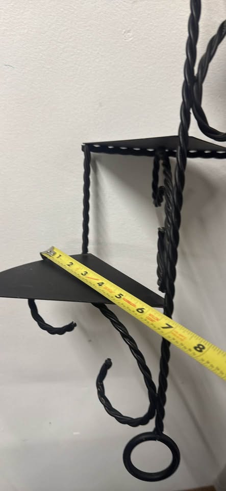 Spiral Steps Wall Shelf · Three-Tier Black Metal Accent, additional view — original item photo