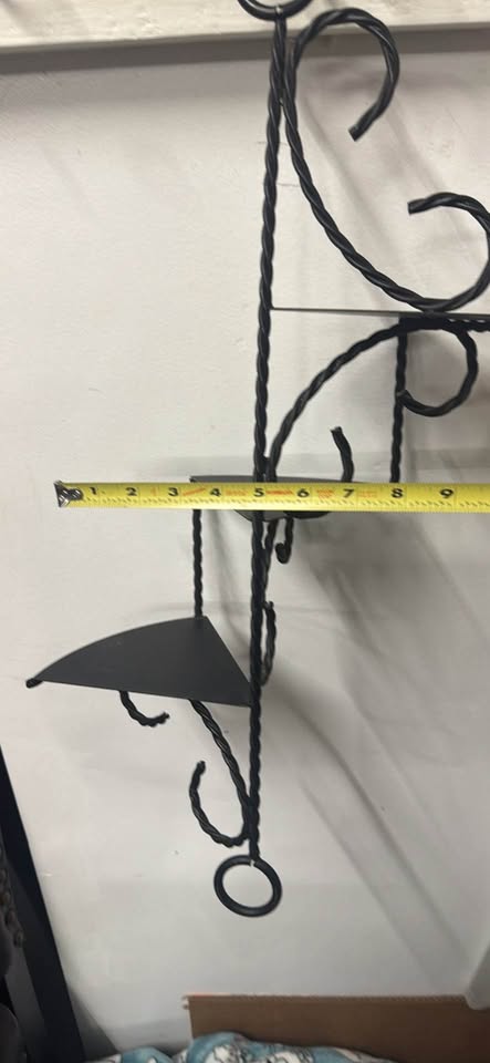 Spiral Steps Wall Shelf · Three-Tier Black Metal Accent, additional view — original item photo