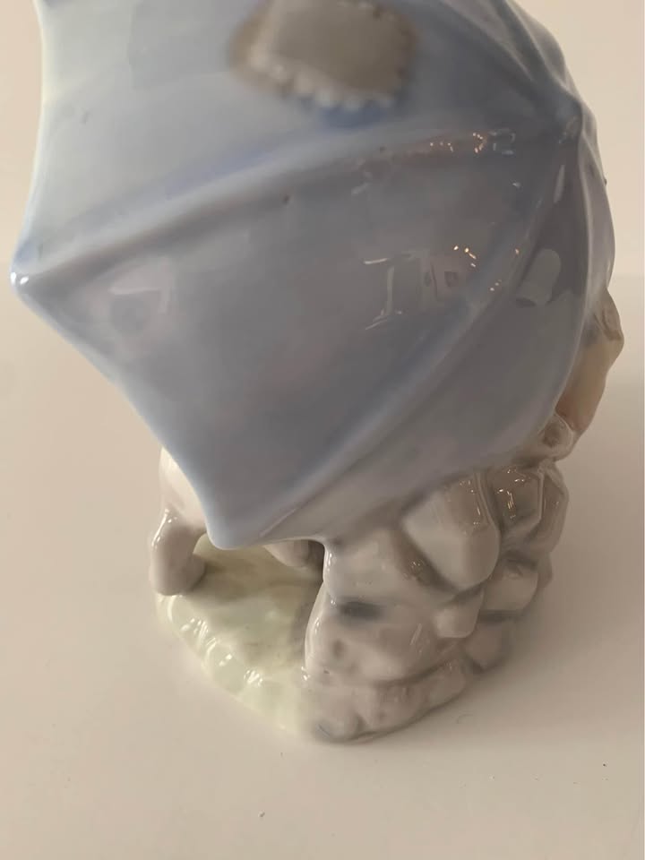 Two Playful Kittens · Lavender Umbrella Ceramic Accent, additional view — original item photo Two Playful Kittens · Lavender Umbrella Ceramic Accent, additional view — original item photo