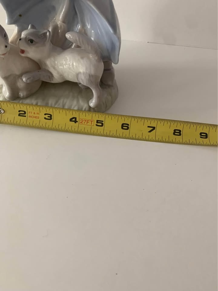Two Playful Kittens · Lavender Umbrella Ceramic Accent, additional view — original item photo Two Playful Kittens · Lavender Umbrella Ceramic Accent, additional view — original item photo