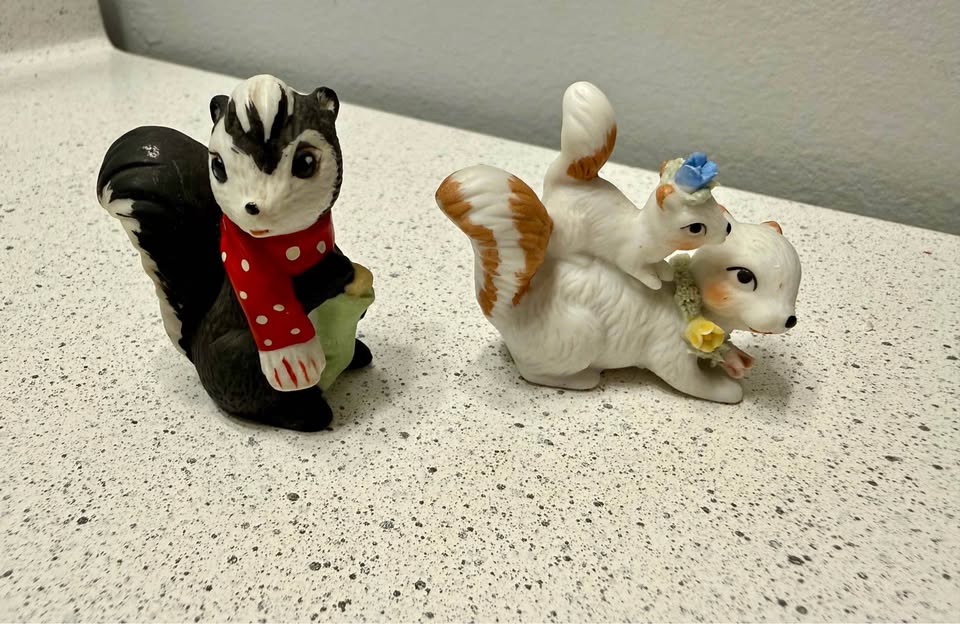 Forest Companions · Skunk and Squirrel Pair — original item photo Forest Companions · Skunk and Squirrel Pair — original item photo