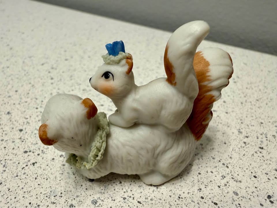 Forest Companions · Skunk and Squirrel Pair, additional view — original item photo Forest Companions · Skunk and Squirrel Pair, additional view — original item photo