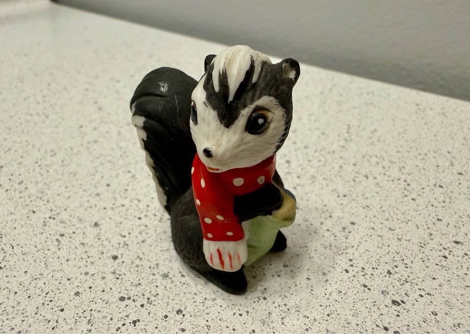 Forest Companions · Skunk and Squirrel Pair, additional view — original item photo Forest Companions · Skunk and Squirrel Pair, additional view — original item photo