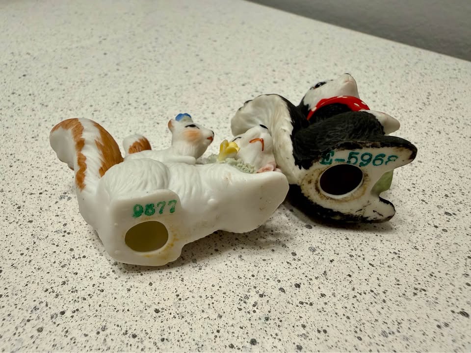Forest Companions · Skunk and Squirrel Pair, additional view — original item photo Forest Companions · Skunk and Squirrel Pair, additional view — original item photo