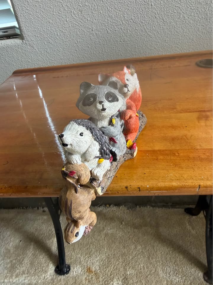 Woodland Log Gathering · Four Forest Friends Figurine, additional view — original item photo