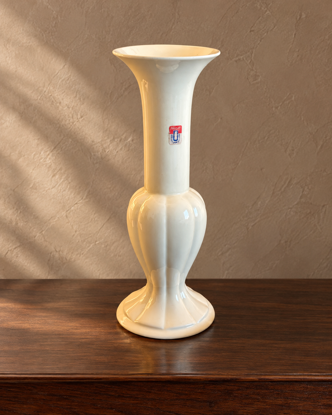 Ivory Flourish · Royal Haeger Trumpet Vase — AI-styled preview; props not included
